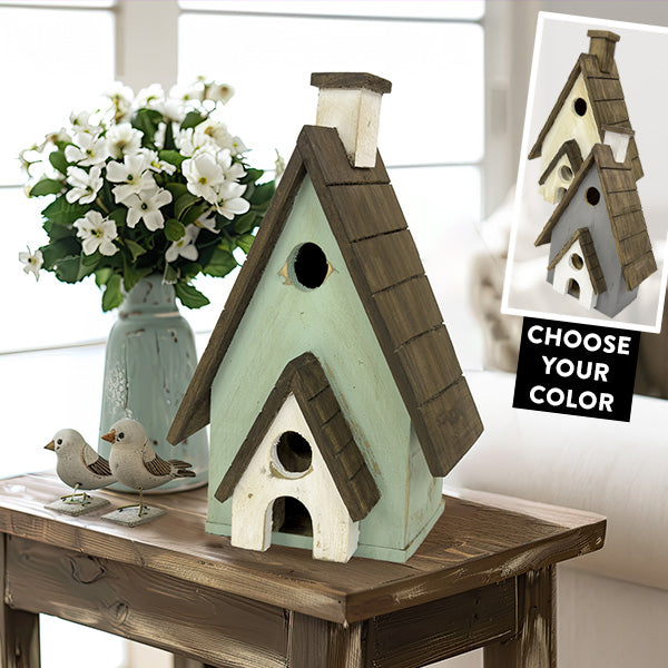 Cottage Core Decorative Bird House, Choose Your Color Whats trending CIMA