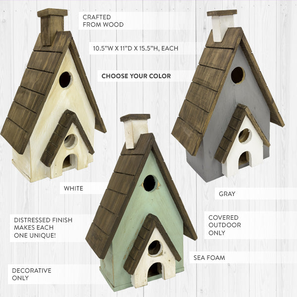 Load image into Gallery viewer, Cottage Core Decorative Bird House, Choose Your Color Whats trending CIMA
