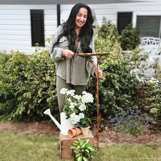 Intricate Metal Leaf Bird Bath Whats trending TP