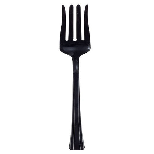 99¢ black heavy weight plastic serving fork 12" Serverware Lillian