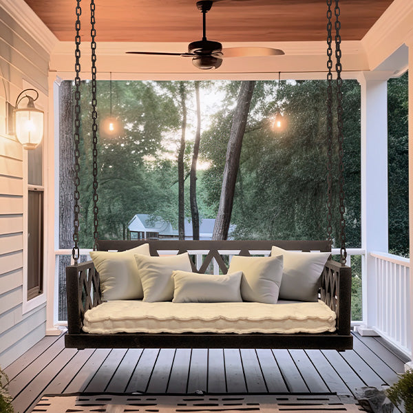 Black Porch Swing with Cushion Shop ABH