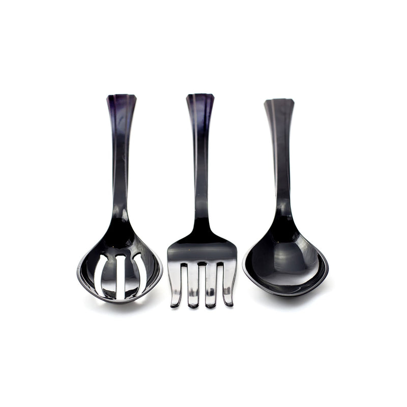 Load image into Gallery viewer, 99¢ black heavy weight plastic serving fork 12&quot; Serverware Lillian
