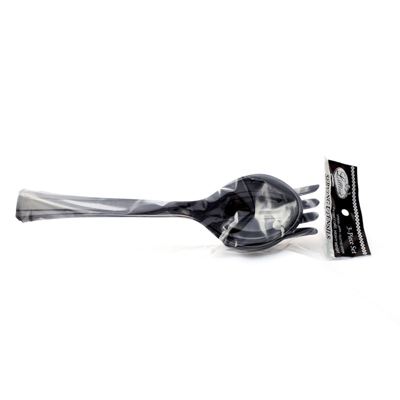 Load image into Gallery viewer, 99¢ black heavy weight plastic serving fork 12&quot; Serverware Lillian
