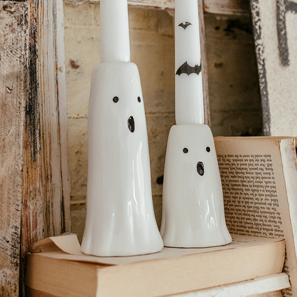 Boo Taper Candle Holders, Set of Two Sale ABH