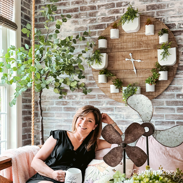 Shiplap Clock with Aged Enamel Planters Whats trending ABH