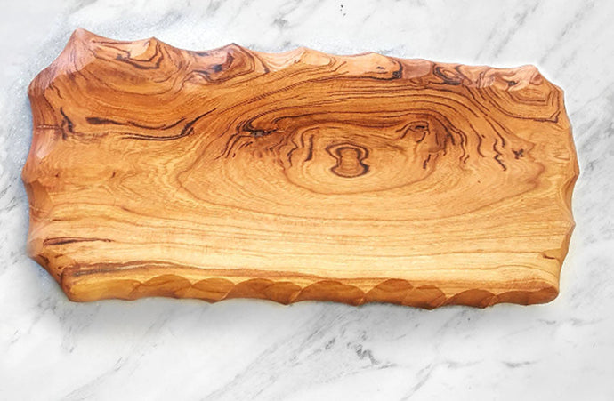 Cherry Wood Bread Board Serving Platter with Conditioner option | Handmade in USA General Decor Steals