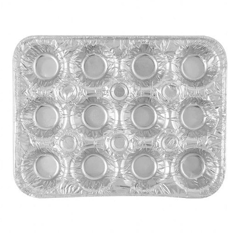 Load image into Gallery viewer, Disposable Aluminum Mini Muffin Foil Pan 12 Cup Section Disposable VeZee
