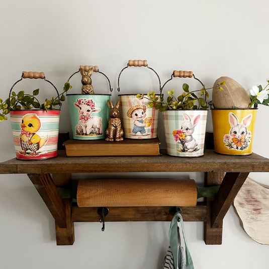 Vintage-Inspired Easter Buckets, Set of 5 Shop ABH