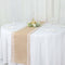 Burlap Jute 14"x104" Table Runner Natural With White Lace Trim Edges - Rustic Vintage Tabletop Decor Runners PROstorez Default Title