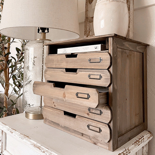 Rustic Wooden Filing Organizer Whats trending ABH