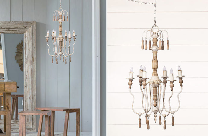 Distressed Victorian Candle Chandelier General ABH