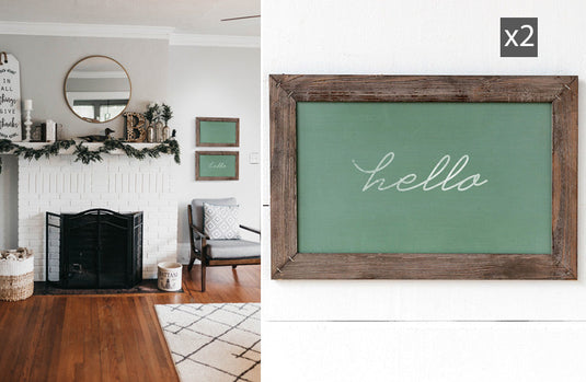 Green Horizontal Hanging Chalkboard, Set of 2 General PHC