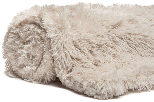 Solid Faux Long Fur Throw Blanket