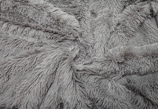 Solid Faux Long Fur Throw Blanket