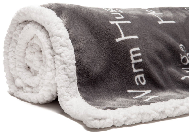 Load image into Gallery viewer, Gift Faux Fur Comfort Words Throw Blanket
