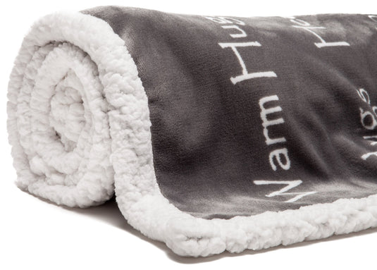 Gift Faux Fur Comfort Words Throw Blanket