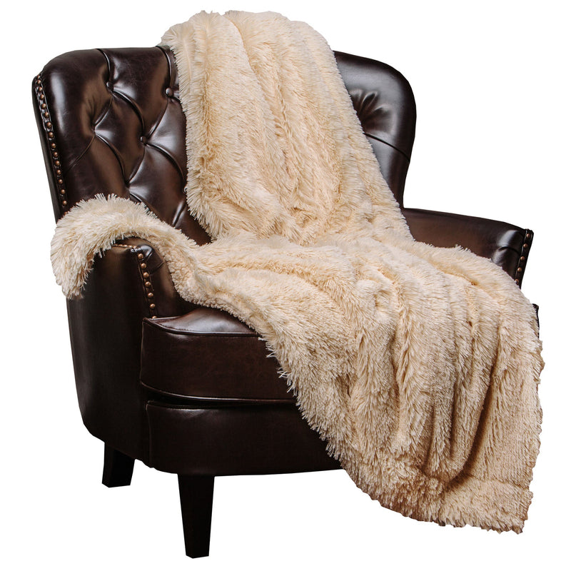 Load image into Gallery viewer, Solid Faux Long Fur Throw Blanket
