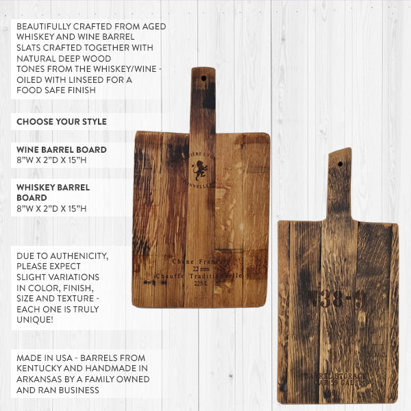 Load image into Gallery viewer, Whiskey and Wine Barrel Charcuterie Board, Pick Your Style Gift SID
