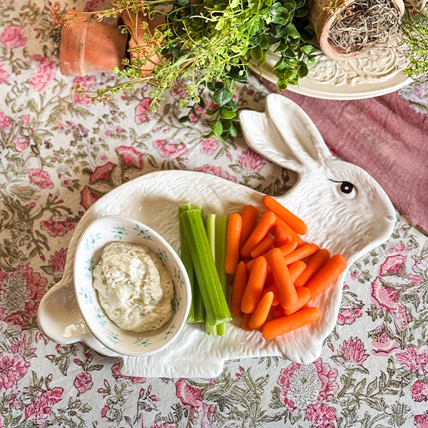 Easter Bunny Serving Tray with Dipping Bowl Shop TP