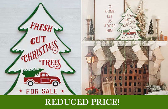 Red Truck Christmas Tree Sign General VIP