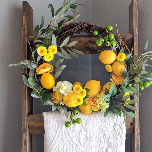 Fresh Citrus and Lush Floral Spring Wreath Whats trending ABH