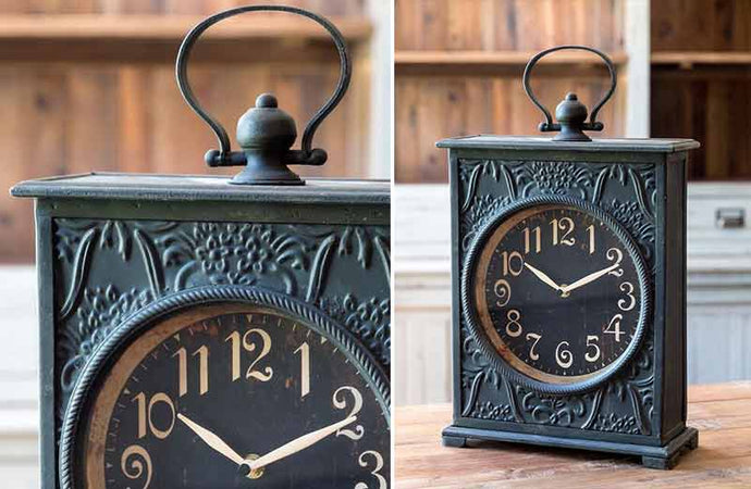 Embossed Antiqued Case Clock General PHC