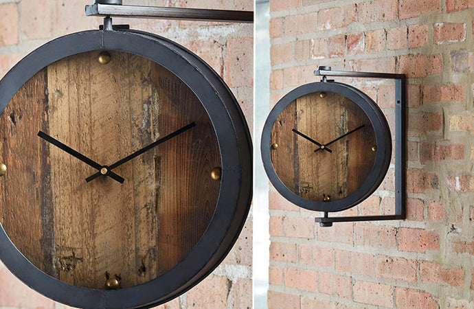 Reclaimed Wood Wall Clock General MEL