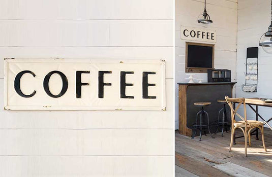 HUGE Metal Coffee Sign General PHC