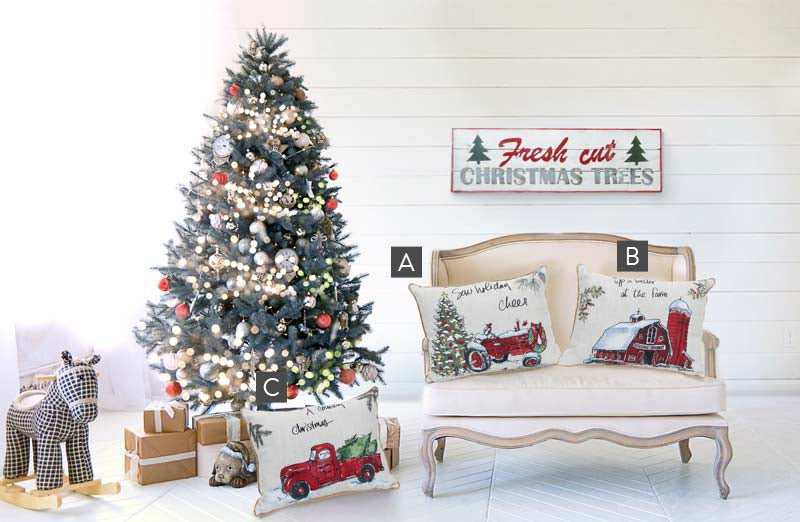 Load image into Gallery viewer, Christmas On The Farm Pillow, Pick Your Style General DCI
