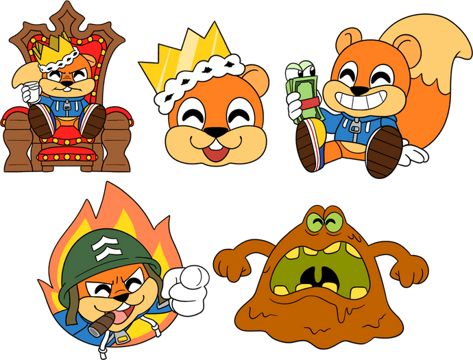 Conker’s Bad Fur Day Pin Set Conker’s Bad Fur Day Youtooz Collectibles