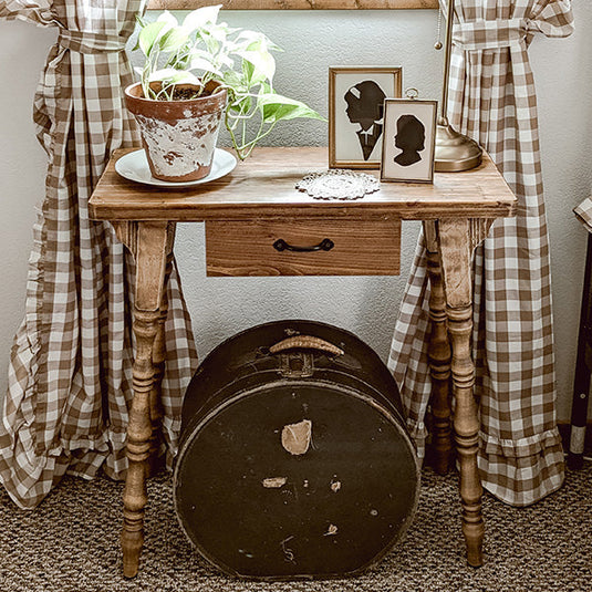 Catherine Wood Table with Drawer Whats trending ABH