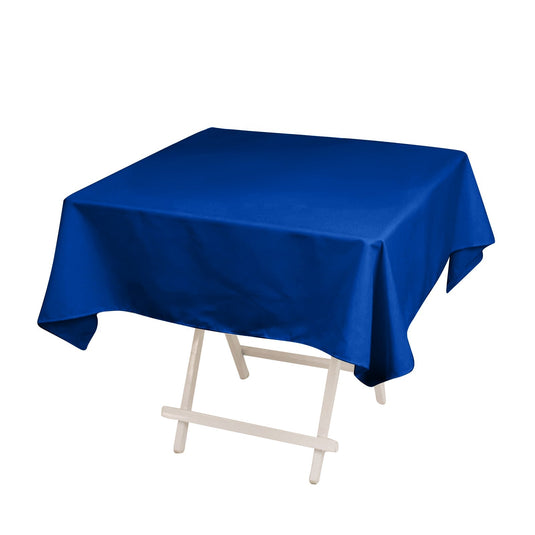 Cotton Blend 54"x54" Square Tablecloth Royal Blue- Wrinkle-Resistant Table Cover Tablecloths HIER_2183