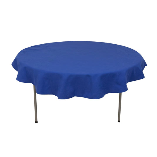 Cotton Blend 70" Round Tablecloth Royal Blue - Wrinkle-Resistant Table Cover Tablecloths HIER_2183