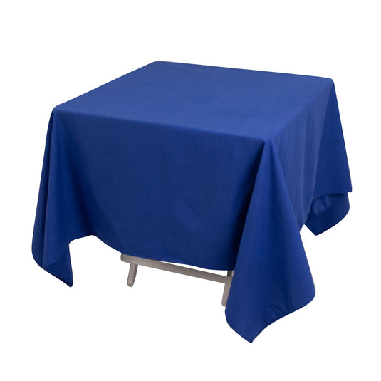 Cotton Blend 70"x70" Square Tablecloth Royal Blue - Wrinkle-Resistant Fabric Table Cover Tablecloths HIER_2183