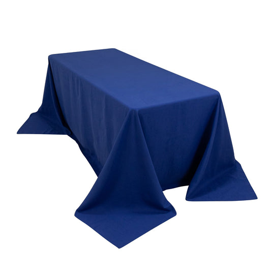 Cotton Blend 90"x132" Rectangle Tablecloth Royal Blue - Seamless Wrinkle-Resistant Table Cover Tablecloths HIER_2183