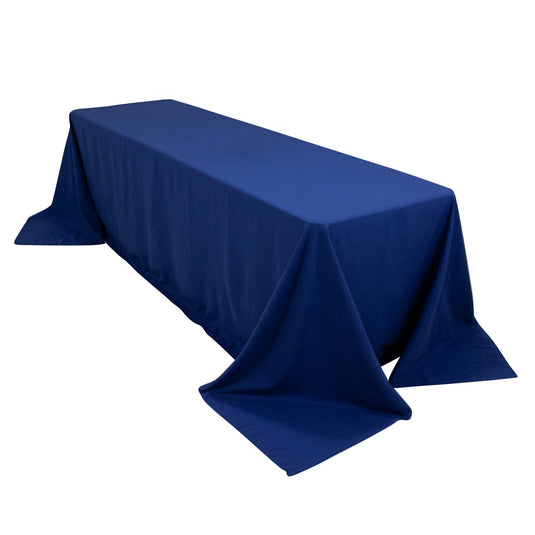 Cotton Blend 90"x156" Rectangle Tablecloth Royal Blue - Seamless Wrinkle-Resistant Table Cover Tablecloths HIER_2183