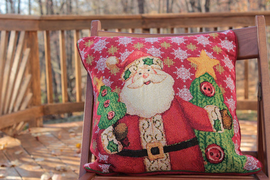 Christmas Cute Santa Claus Is Coming to Town Throw Pillow Cover Gift Tache Home Fashion