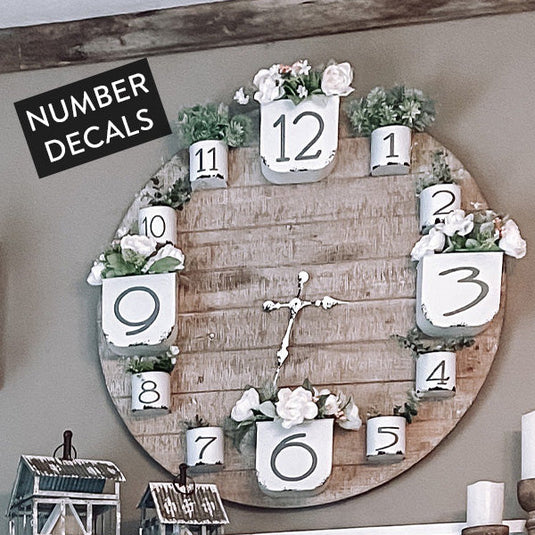 Planter Clock Number Decals Whats trending BV