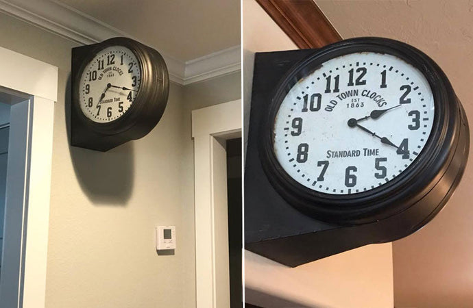 Double-Sided Old Town Wall Clock General VIP