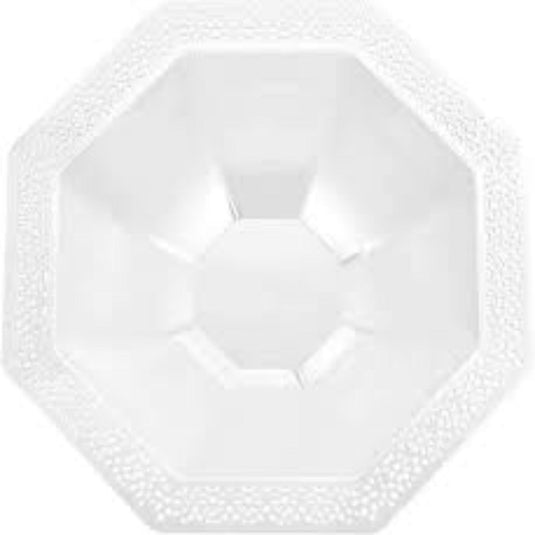 Lillian Tablesettings Lacetagon Plastic Bowl Pearl White 96 oz Serverware Lillian