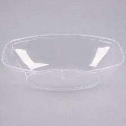 80oz Clear Plastic Oval Luau Bowl Serverware Party Dimensions