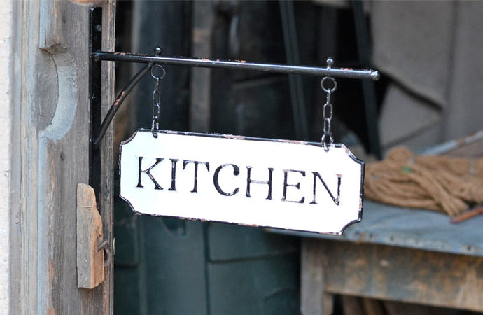 Distressed Enamel Kitchen Sign General PPD