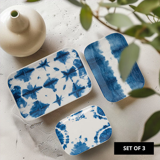 Nesting Shibori Trinket Dishes, Set of 3 General TP