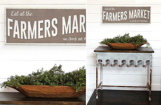 *HUUUGE* Distressed Wood "Farmer's Market" Sign General VIP