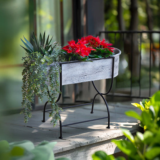 Farmhouse Distressed Metal Bin on Stand Whats trending CT