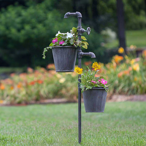 Load image into Gallery viewer, Vintage Pails and Spigots Garden Stakes, Pick Your Style Whats trending CT
