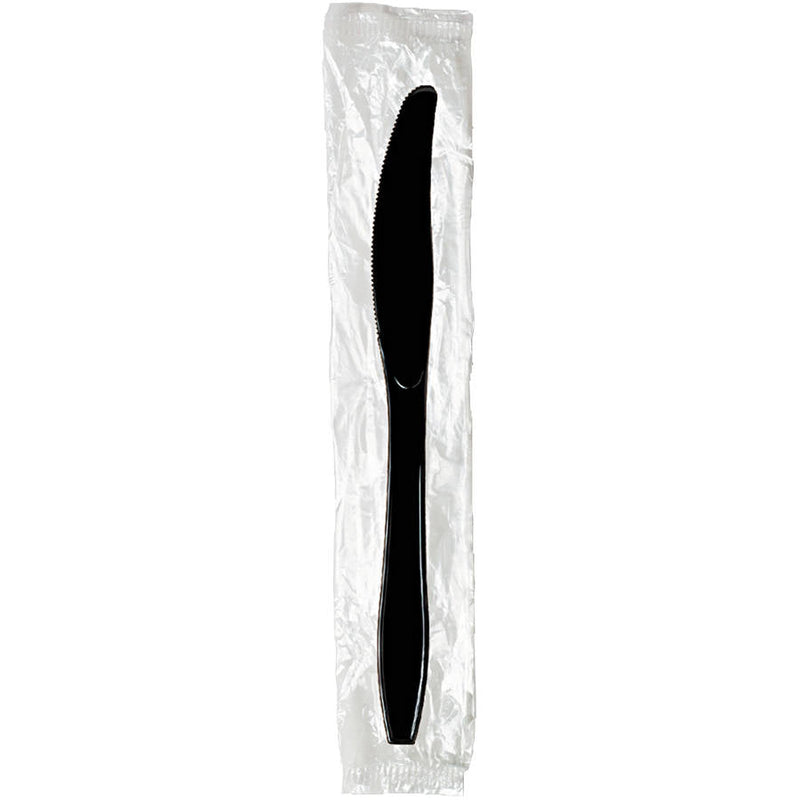 Load image into Gallery viewer, *WHOLESALE* Disposable - Individually Wrapped - Medium Weight - Black Knives| 1000 ct. VeZee
