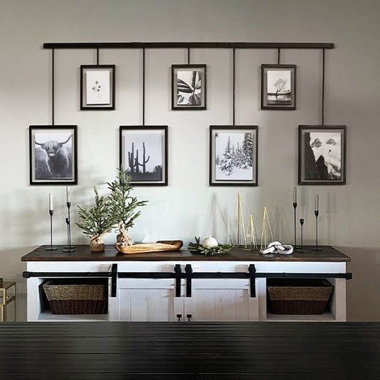 Bronze Gallery Wall Photo Rail with Frames Whats trending ABH