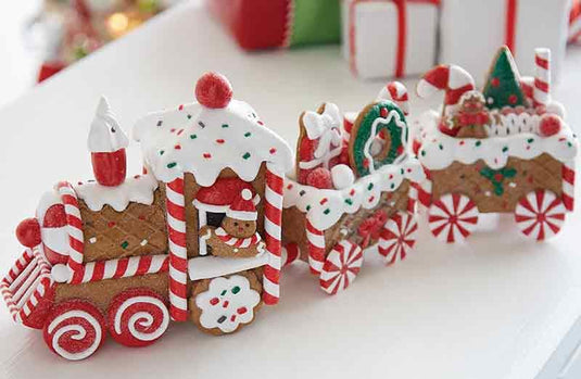 Vintage Inspired Gingerbread Train General RAZ