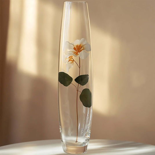 Glass Vase Cylinder Design Tapered Clear - Durable Heavy Duty Flower Centerpiece for Events 31" Centerpieces PROstorez Default Title